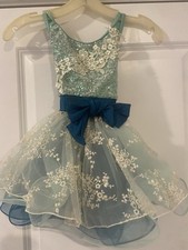 Weissman Girls Sequin Dance Costume Biketard Sz XS Child Sleeveless