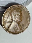 1936 Lincoln Wheat Cent 1C Circulated with Die-Crack / Lamination Error