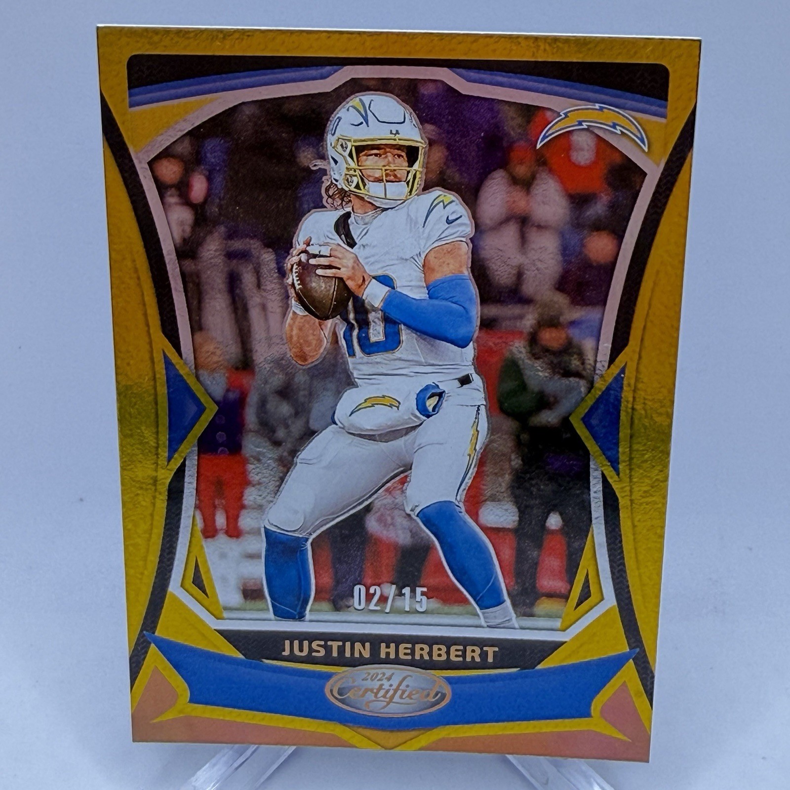 2023 Panini Certified - Justin Herbert #56 Mirror Gold FOTL #/15