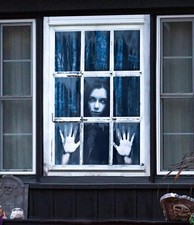 Halloween Window Decorations 31.5x47.2" Door Wall Cover