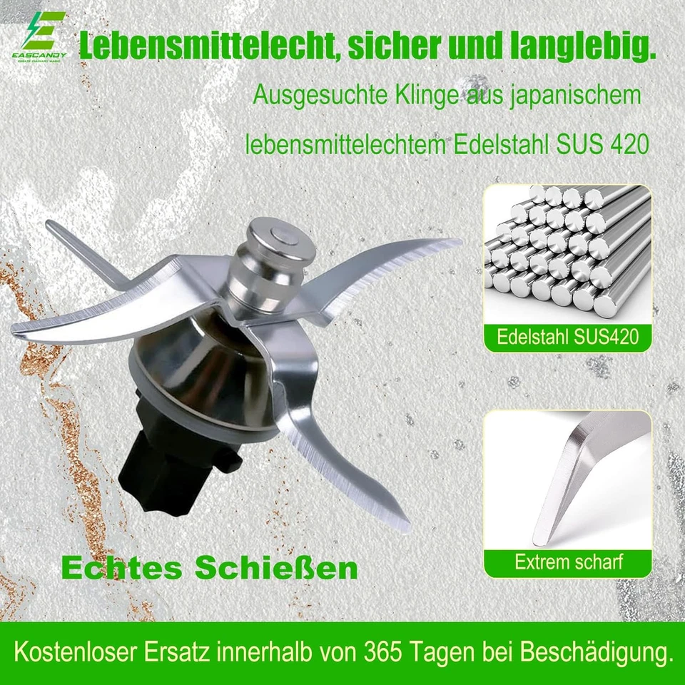 Lama Frullatore per Bimby TM31 – Ricambio in Acciaio Inox SUS420 Affilato E Dure - Immagine 4 di 4