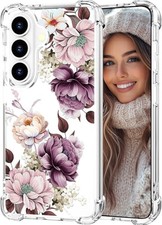 Samsung Galaxy S26 Plus Case Thin Slim Girly Skin Airbag Bumper Clear Pink Rose
