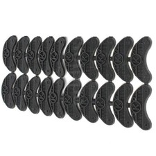 10 Pairs Black Rubber Sole Heel Savers Toe Plates Tap DIY Glue On Shoes Pad E