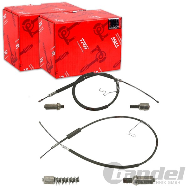 2X TRW Handbremsseile Passend FüR Ford Transit Links+Rechts-image