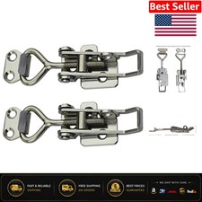 Durable Latch Lock Set with Adjustable Range: 75-95mm, 2 Stainless Steel Pieces