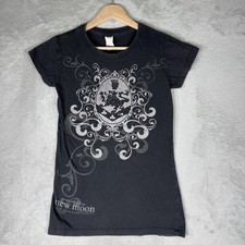 VTG Twilight Shirt Women  s Medium Black New Moon Edward Jacob Movie