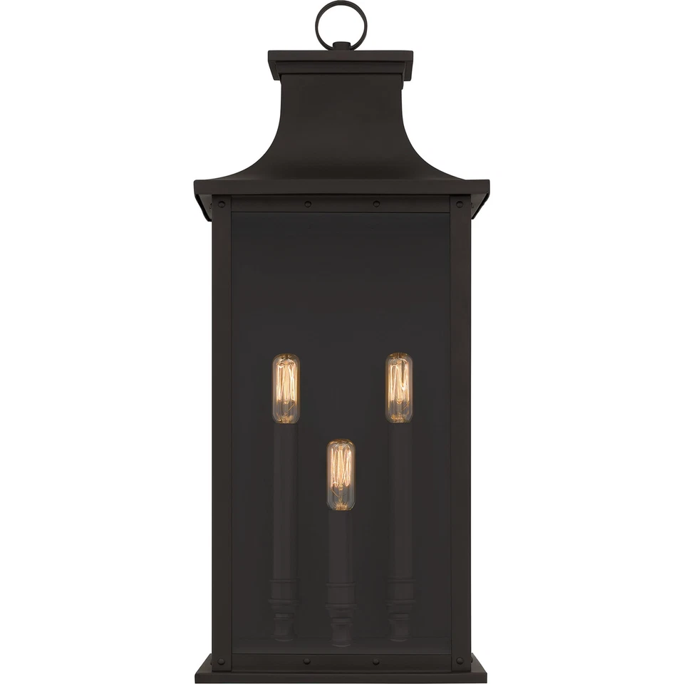 Aplique de pared exterior Quoizel ABY8409 Abernathy 3 luces 23" de alto - negro Foto 4 de 4