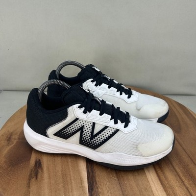 New Balance 696v6 Mens 7 Womens 8.5 Tennis Shoes White Black Cushioned Comfort