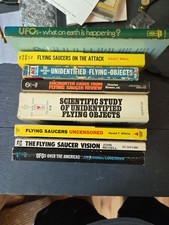 Vintage Lot Of 8 UFO Paperback Books  Flying Saucers
