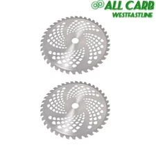 2 Pack 10 Inch x 40T Carbide Tip Brush Blades Fits For Cutter Trimmer Weed Eater