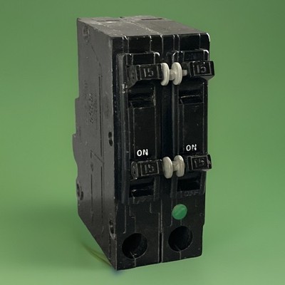 Square D QOT21515 (2) 15A/15A 2P 240V Piggy-back Quad-plex Circuit Breaker ~HOOK