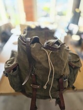 Milit&auml;r Rucksack Chantiers Jeunesse 1942 Canvas Leder WW2 Franz&ouml;sische Armee ...