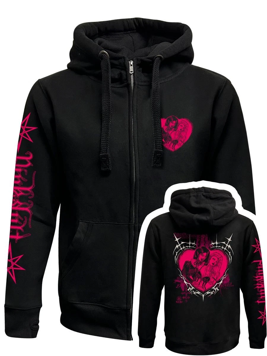 Pinku Kult True Love Black Zip Hoodie