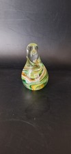 Vintage Mdina Art Glass Bird Paperweight Ornament Swirl Style