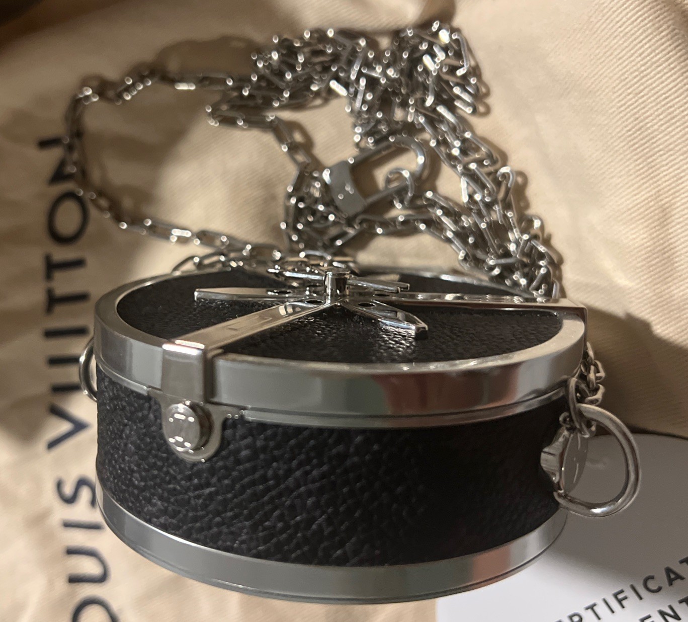 Louis Vuitton Monogram Eclipse Wheel Box Pouch Bl… - image 4