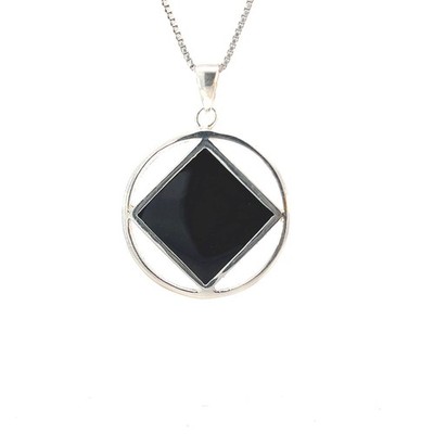 NA Narcotics Anonymous Symbol Anhänger, Sterling Silber Kette separat erhältlich