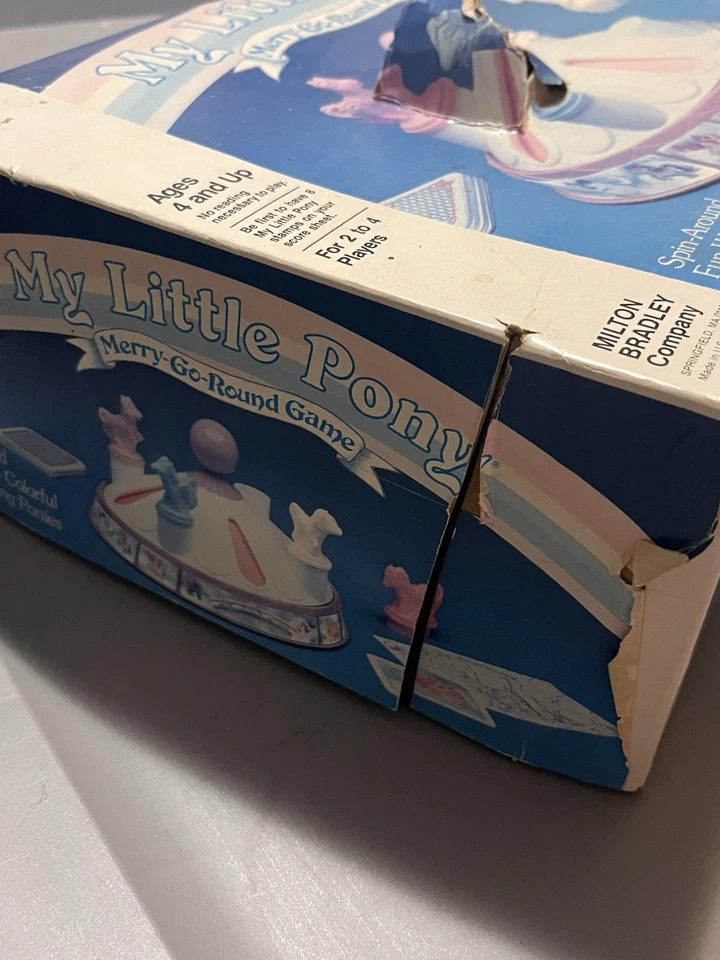 Vintage My Little Pony Merry Go Round Game Incomplete Used Hasbro Milton Bradley - Image 3 of 4