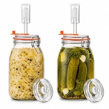 1.8L 64 fl oz Fermentation Jar Kit with Airlock  Weight, 2 Pack