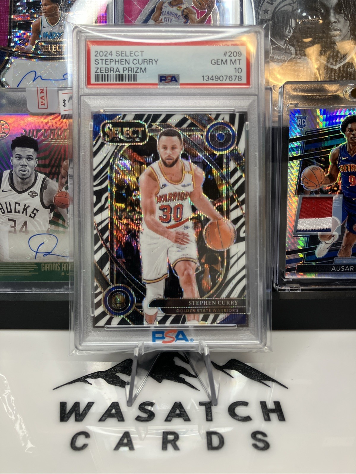 2024-25 Select Courtside Stephen Curry Zebra PSA 10