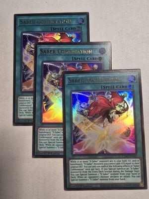 3x Saber Combination 1st Edition Ultra Rare L26D-ENX25 Yu-Gi-Oh!