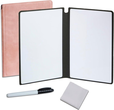 Portable Small Dry Erase Board Whiteboard Notebook Handheld Reusable White B...