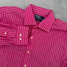 Polo Ralph Lauren Regent Classic Fit Striped Cotton Shirt Mens Sz L 16.5 32/33