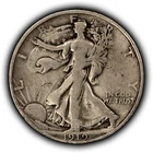 1919 50c Walking Liberty Silver Half Dollar - Fine/VF - SKU-H3902