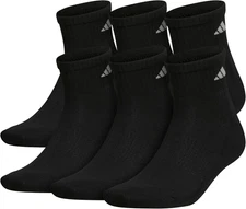 Men'S Athletic Cushioned 6-Pack Quarter, Athletic Cushioned Quarter Ankle Socks