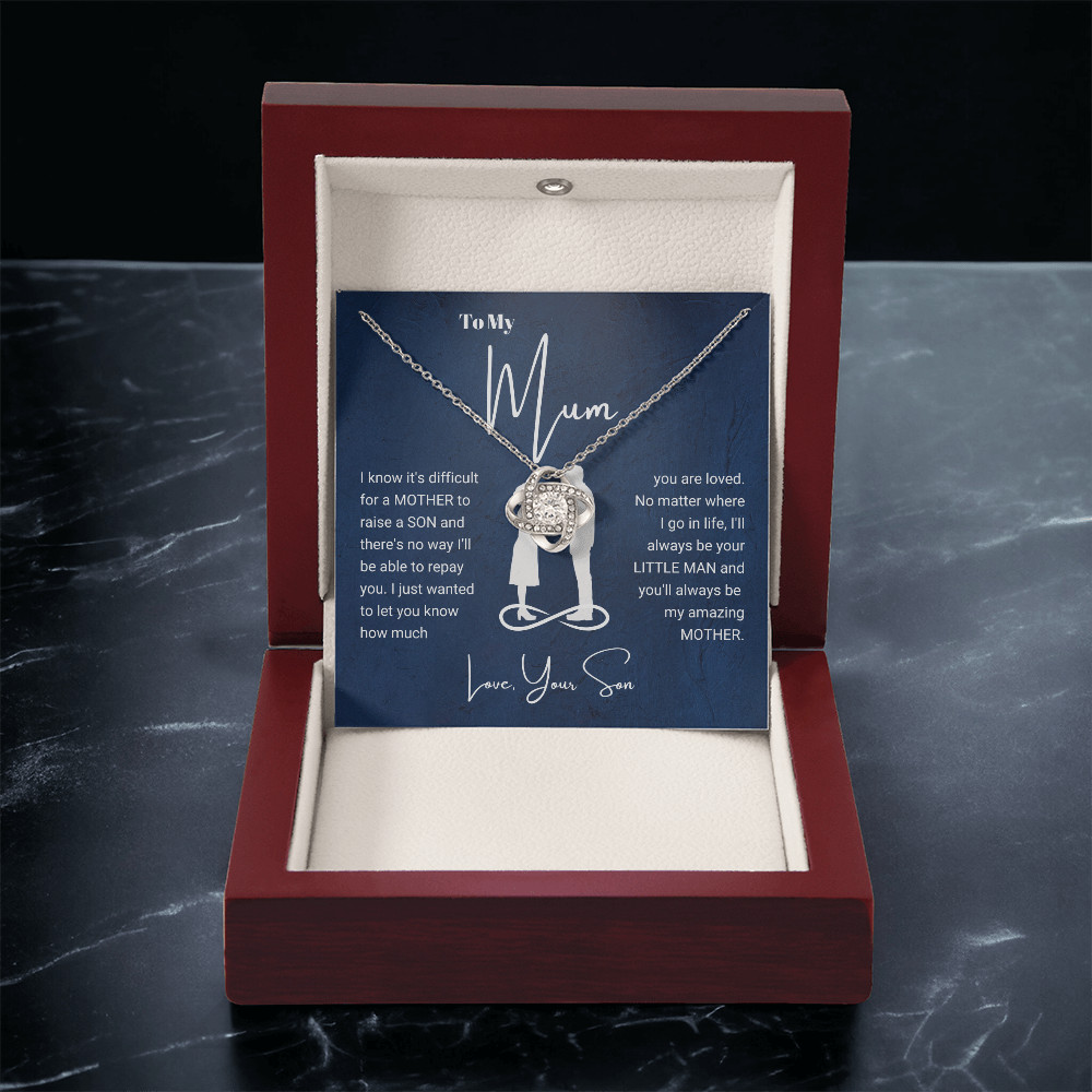 To My Mum Knot necklace mother's day anniversary valentine's birthday gift