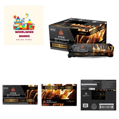 Ultraflame 3-Hour Firelogs, Long Burning Firelog For Campfire, Fireplace, Fir...