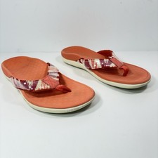 Vionic Tide II Thong Sandals Womens Size 8 Casual Summer Orange Sequins