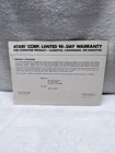 Atari Corp. Limited 90-Day Warranty Card Vintage Computer Game Insert Ephemera