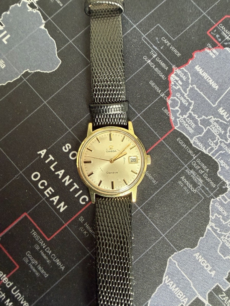 1970 - Omega Geneve Date Cal. 613 17j Men's 34mm Hand Wind Watch