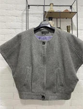 Atsuro Tayama Cape Gray Women’s Jackets. Size 36- S(M) length 56 cm