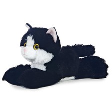 Aurora Mini Flopsies White Kitten Plush Toy 8 Inch Soft Cuddly for Kids