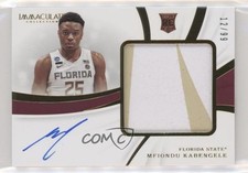 2019 Immaculate Collegiate Premium Rookie 12/99 Mfiondu Kabengele Patch Auto ow1