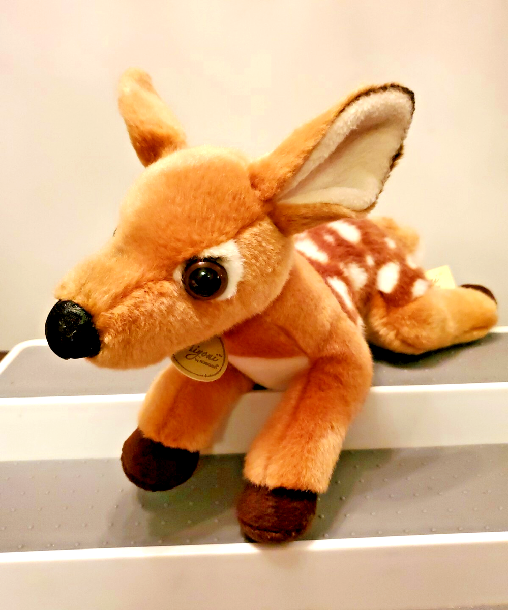 Miyoni Plush Baby Fawn Stuffed Animal Miyoni Realistic 9” Fawn Baby Deer Stuffed Plush Toy Stuffed
