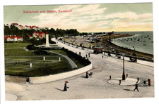 An Early Valentine's Post Card of Esplanade and Beach, Exmouth. Devon.