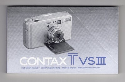 Contax TVS III Genuine Camera Instruction Manual English French German Spanish