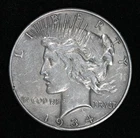 1934-S Peace Dollar - XF/XF+