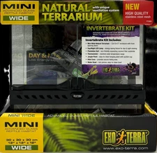 Exo Terra Invertebrate Kit – 12"x12"x12" Terrarium Tarantula Scorpion Habitat