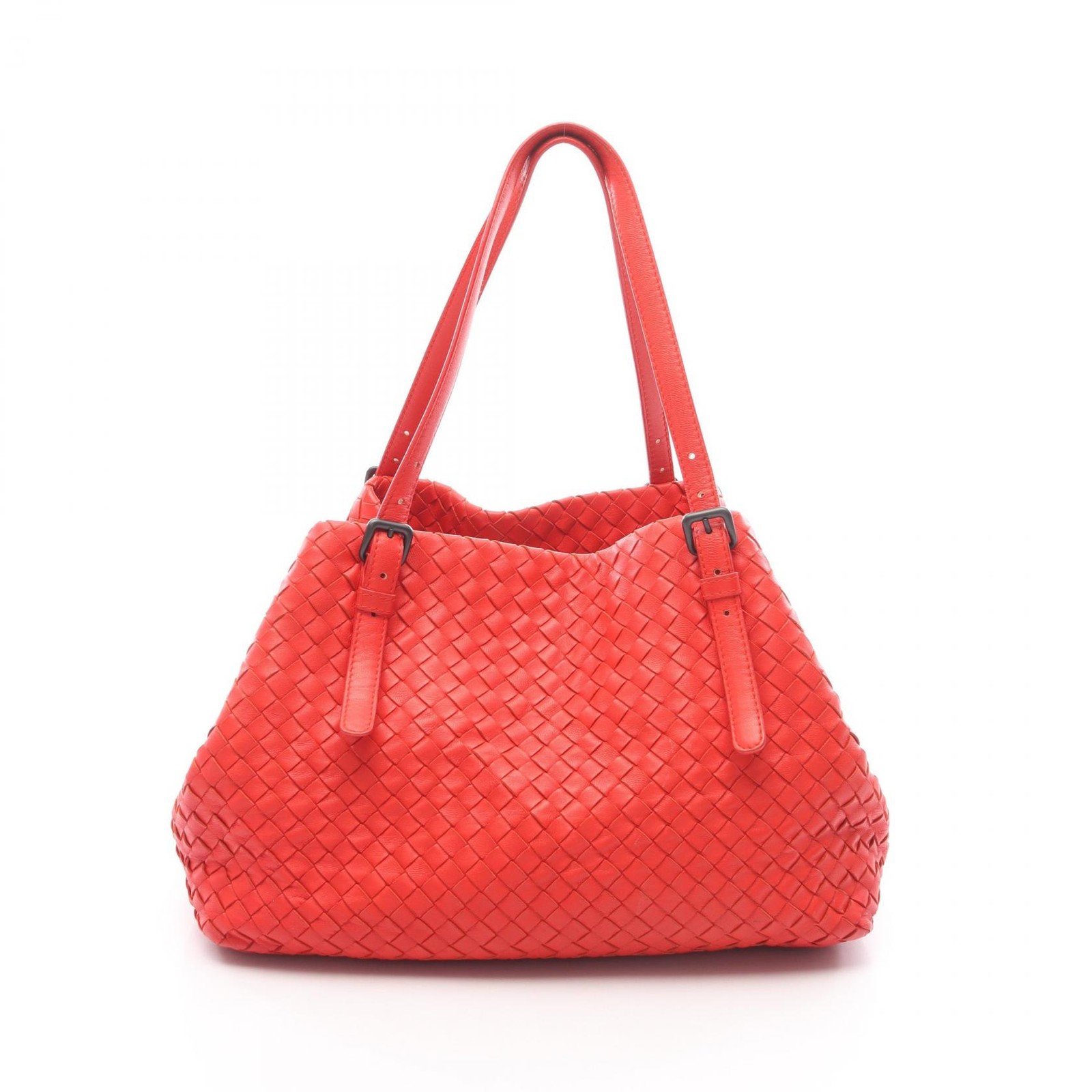 Bottega Veneta Intrecciato Tote Bag Leather Red Series