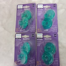 Philips Avent Soothie Pacifier 0-3m Teal New Medical Grade Silicone Lot of 8 4 