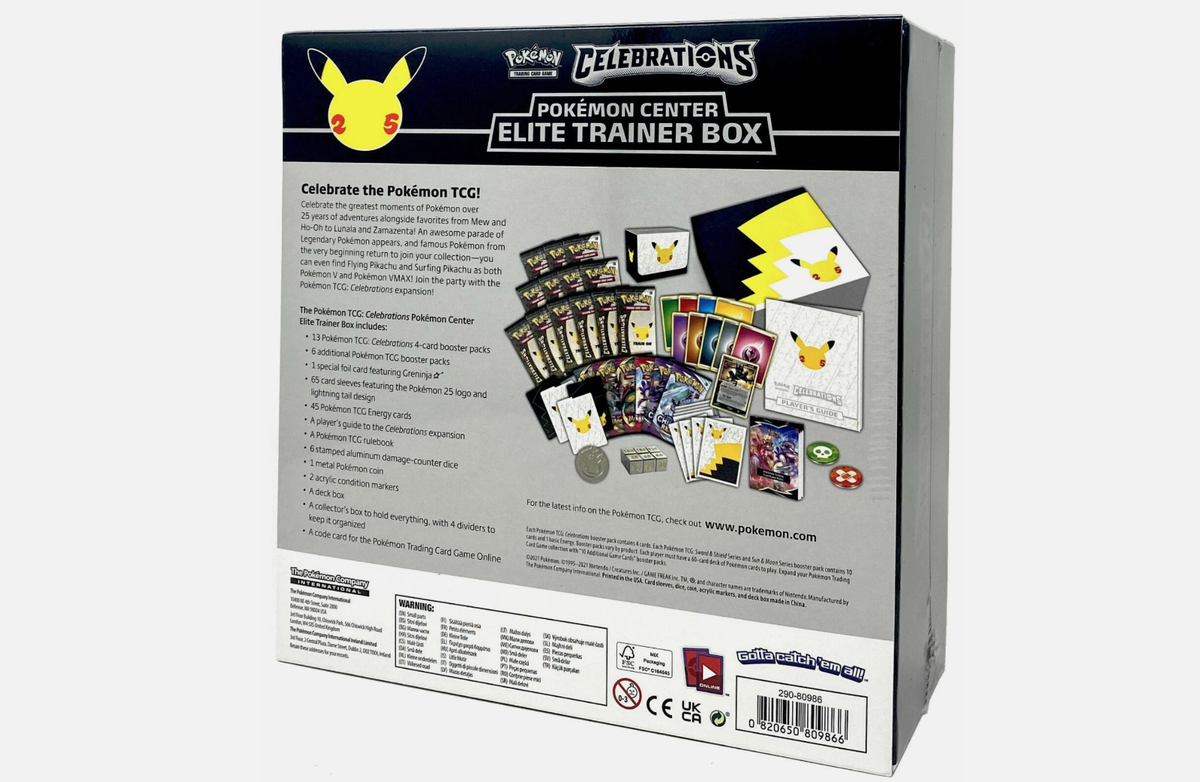 Pokemon TCG 25th Anniversary Celebrations Pokemon Center Elite
