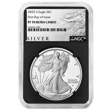 Presale - 2025-S Proof $1 American Silver Eagle NGC PF70UC FDI ALS Label Retro C