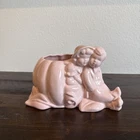 Pink Bowl/Planter Bottom Reads  “Haeger 3498 USA” Small Blemishes