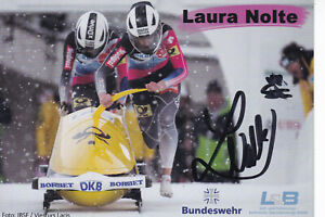 Laura NOLTE - Deutschland, Bronze WM 2021 Bob, Original-Autogramm! 