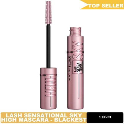 Maybelline Lash Sensational Sky High Mascara, Blackest Black, Volumizing, Length