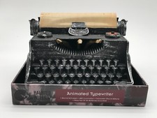 Halloween Animated Haunted Spooky Vintage Typewriter Sound Motion Lights Damaged