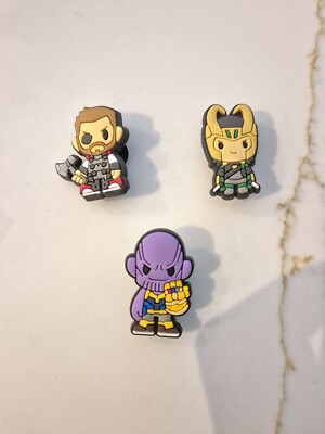 Crocs Schuh Charms x 3 Bundle - Marvel - Thor Thanos Loki - Jibbitz
